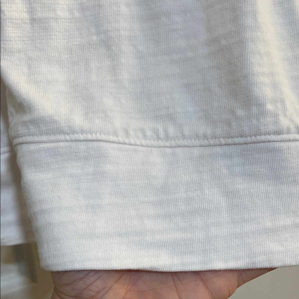 LOFT Off-White Textured Long Sleeve Blouse - Picture 6 of 8